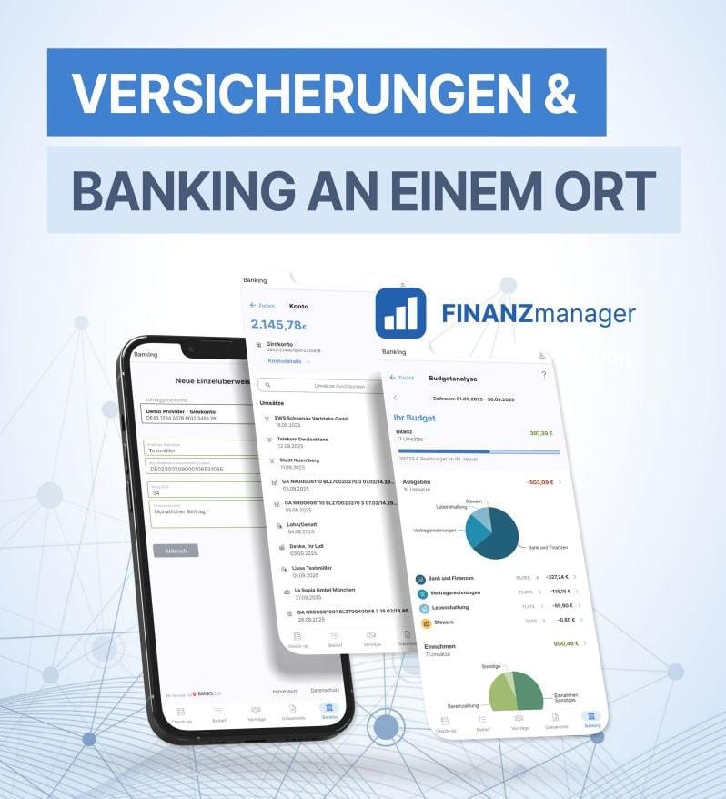 Finanzmanager App auf dem Smartphone