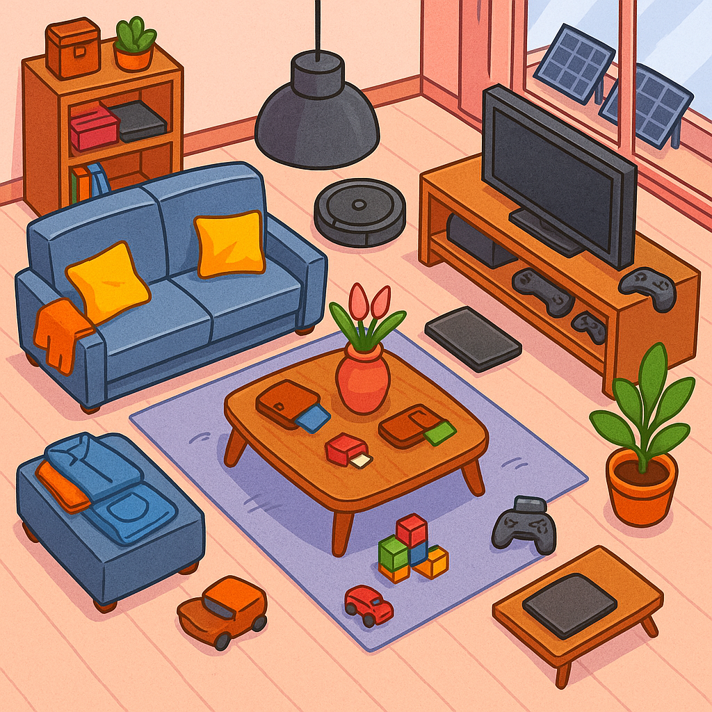 Hausratversicherung – Wohnzimmer mit Einrichtung