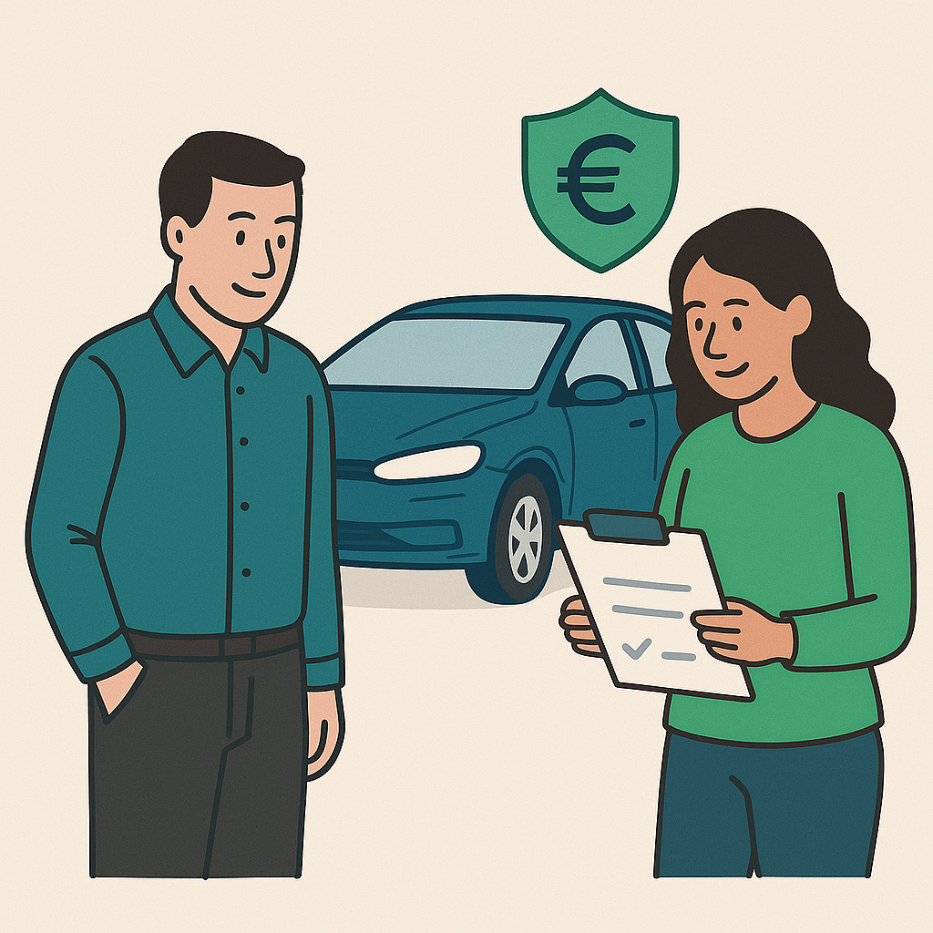 KFZ-Versicherung – Auto auf der Straße